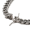 304 Stainless Steel Cuban Link Chain Bracelet NJEW-D050-02E-P-2