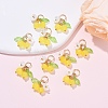 10Pcs Glass Pendants PALLOY-YW00093-02-1