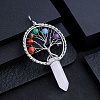 Natural Quartz Crystal Chakra Tree of Life Big Pendants PW-WG3A20C-01-1