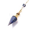 Resin Hexagonal Pointed Dowsing Pendulums(Brass Finding and Gemstone Inside) G-L521-A06-3