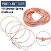 40 Strands Spring Bracelets TWIR-BC0001-51RG-2