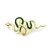 Snake Aolly Rhinestone Brooches JEWB-V008-01LG-02-2