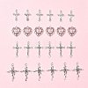 24Pcs 4 Styles Tibetan Style Alloy Pendants TIBE-FS0001-18-7