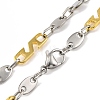 201 Stainless Steel Oval Links Chain Necklace NJEW-F22-39S-GP-2