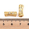 Brass Micro Pave Clear Cubic Zirconia Beads KK-Z162-21G-3
