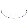 2MM Natural & Synthetic Mixed Gemstone Gradient Color Faceted Round Beaded Necklaces for Women NJEW-JN05865-03-2