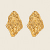 Textured Organic Shape 304 Stainless Steel Stud Earrings OD6068-1