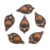 Bohemian Dyed Synthetic Turquoise Pendants FIND-YWC0003-02AB-01-1