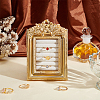 Photo Frame Resin Ring Display Stands ODIS-WH0086-204-4