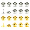 50Pcs 2 Colors Brass Butterfly Clutches Pin Backs KK-CJ0002-54-9