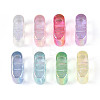 UV Plating Transparent Acrylic European Beads OACR-M027-02I-2