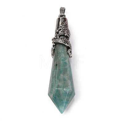 Natural Amazonite Pointed Big Pendants G-Q184-02J-AS-1