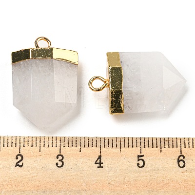 Natural Quartz Crystal Pointed Pendants G-M431-05G-01-1