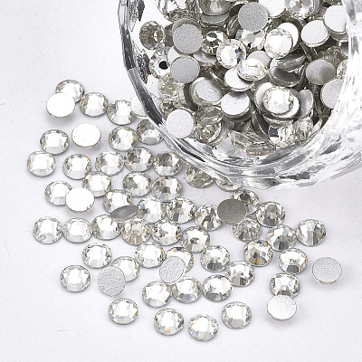 Glass Flat Back Rhinestone Cabochons LS-RGLA-S002-16SS-37-1