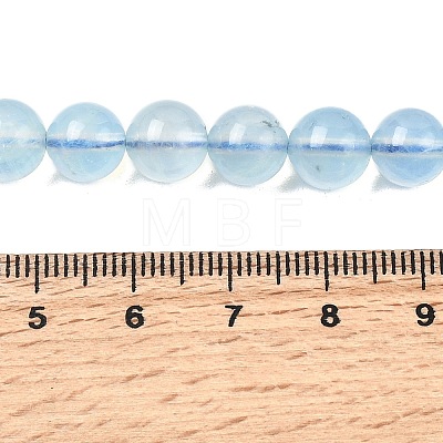 Natural Aquamarine Beads Strands G-G344-A07-8mm-1