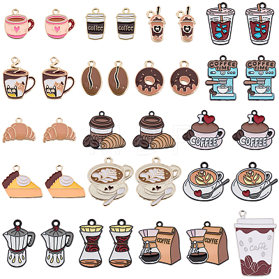 46Pcs Zinc Alloy Pendants ENAM-BM0001-40-1
