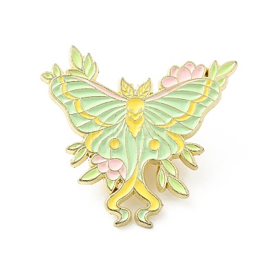 Flower Butterfly Enamel Pin JEWB-J005-07I-G-1