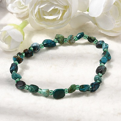 Natural Chrysocolla Beads Bracelets GG-CBA05D5-02A-02-1