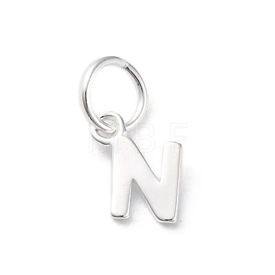 925 Sterling Silver Letter Charms STER-C012-01S-N-1