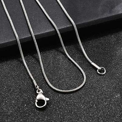 Tarnish Resistant 304 Stainless Steel Snake Chain Necklaces LS-STAS-M174-018P-A-1