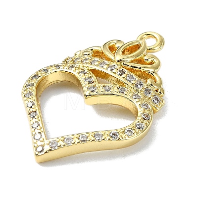 Rack Plating Real 18K Gold Plated Brass Micro Pave Cubic Zirconia KK-B084-19G-01-1