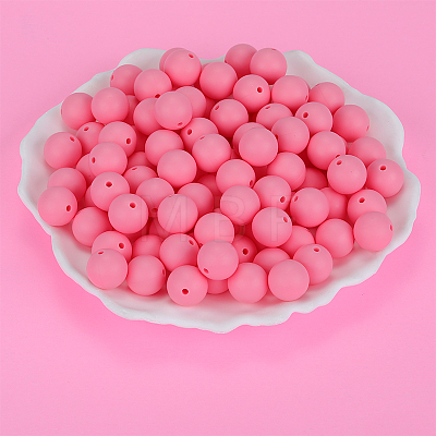 Round Silicone Focal Beads SI-JX0046A-118-1