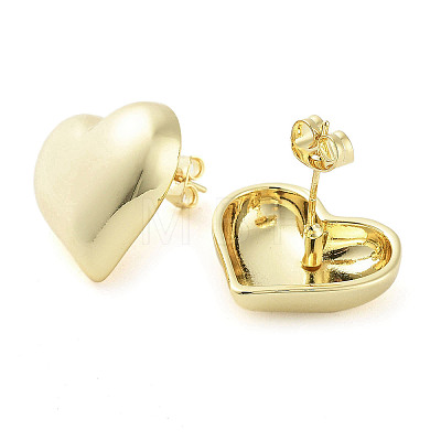 Brass Stud Earrings for Women X-EJEW-D088-05G-1