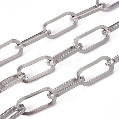 304 Stainless Steel Paperclip Chains CHS-L022-05P-1