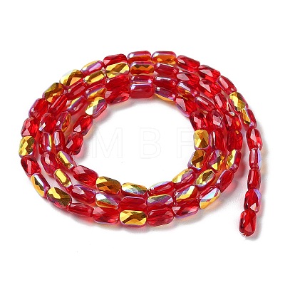 Transparent Electroplate Glass Beads Strands GLAA-Q099-G01-08-1