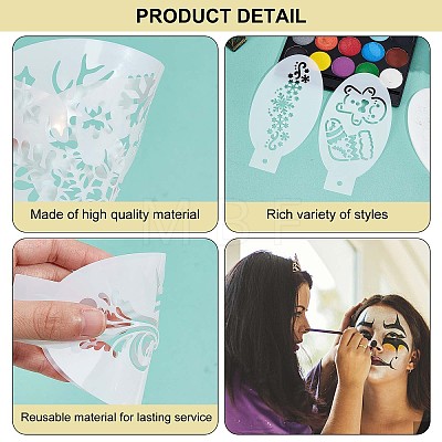 Plastic Face Paint Stencils DIY-WH0304-582E-1
