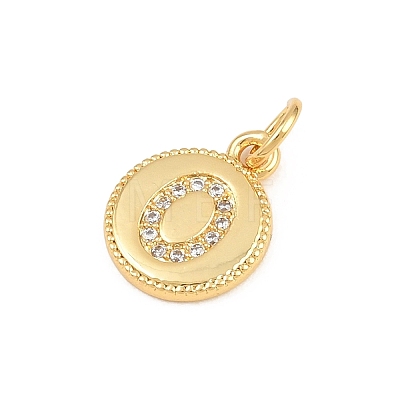 Brass Micro Pave Clear Cubic Zirconia Charms CU-CBA56CE-12G-O-1