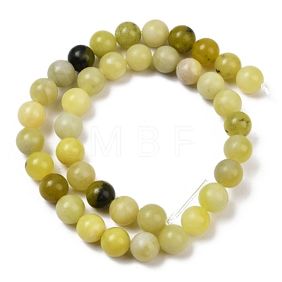 Natural Lemon Jade Beads Strands G-F591-27-8mm-1
