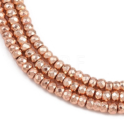 Electroplate Non-magnetic Synthetic Hematite Beads Strands G-L485-06A-RG-1