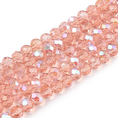 Electroplate Glass Beads Strands LS-EGLA-A044-T4mm-L21-1