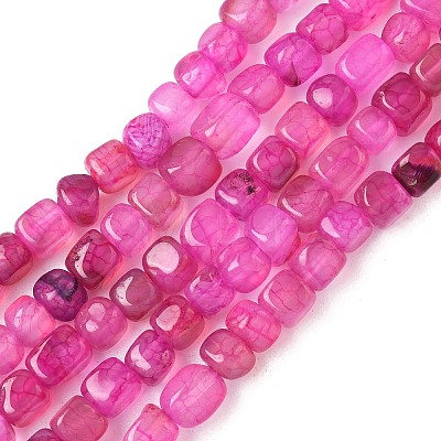 Natural Dragon Veins Agate(Dyed & Heated) Beads Strands G-G177-E14-03-1