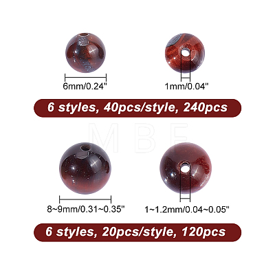  360Pcs 12 Styles Natural Mixed Gemstone Beads G-NB0004-09-1