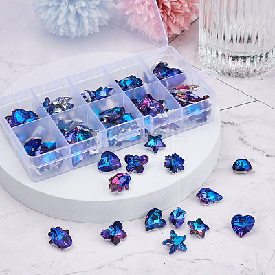 Glass Rhinestone Pendants YS-TAC0007-01A-1