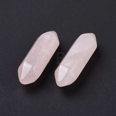 Natural Rose Quartz Terminal Pointed Pendants G-C007-02B-12-1