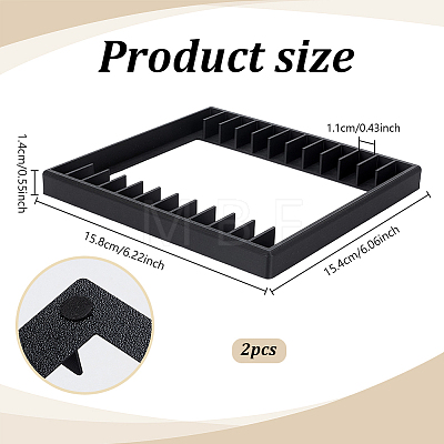 12 Grids Plastic CD Storage Racks AJEW-WH0880-38-1