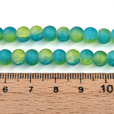 Crackle Glass Beads Strands GLAA-N009-6mm-10-1
