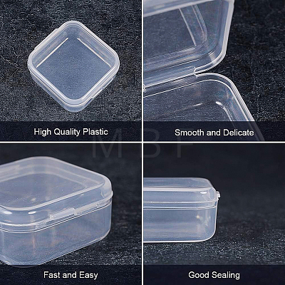 Transparent Plastic Bead Containers CON-BC0004-54-1