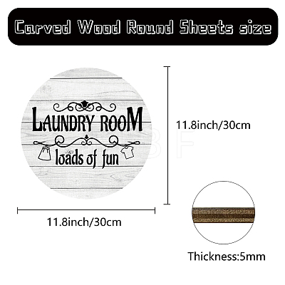 Printed Wood Round Sheets AJEW-WH0334-006-1