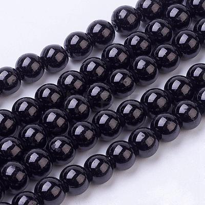 Painted Glass Bead Strands DGLA-S071-8mm-90-1
