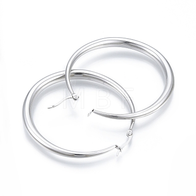 Tarnish Resistant 201 Stainless Steel Big Hoop Earrings for Women EJEW-N052-04B-01-1