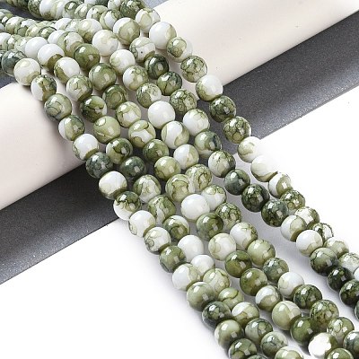 Baking Paint Glass Bead Strands GLAA-H031-01A-13-1