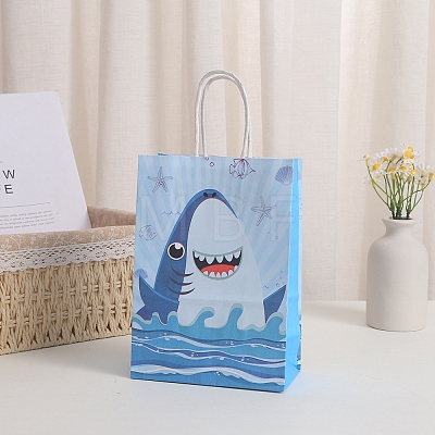 Summer Printed Paper Gift Tote Bags with Handles PW-WG5B93C-01-1