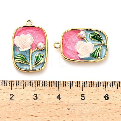 304 Stainless Steel Enamel Pendants STAS-B084-13G-03-1