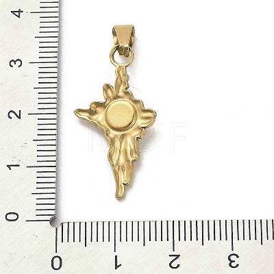 304 Stainless Steel Star Pendants STAS-Q343-02A-G-1