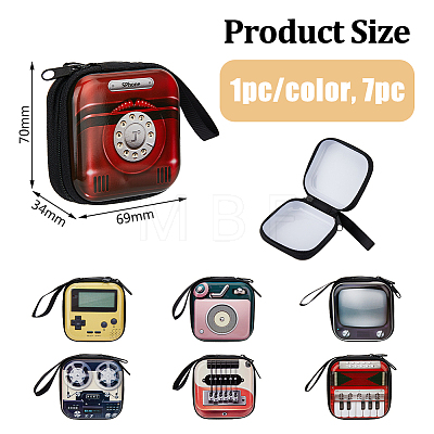 DICOSMETIC 7Pcs 7 Colors Iron Headphone Storage Bag AJEW-DC0001-19-1