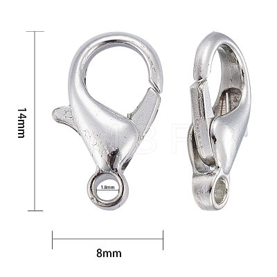 Zinc Alloy Lobster Claw Clasps E105-1